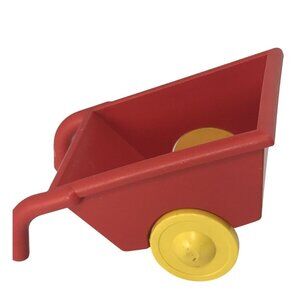 Vintage Yellow Wheels &amp; Red Barrow Lego Duplo Farm Wheel Barrow Replacement